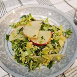 Brussel Sprout Salad with Toasted Sesame Dressing