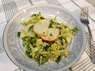 Brussel Sprout Salad with Toasted Sesame Dressing